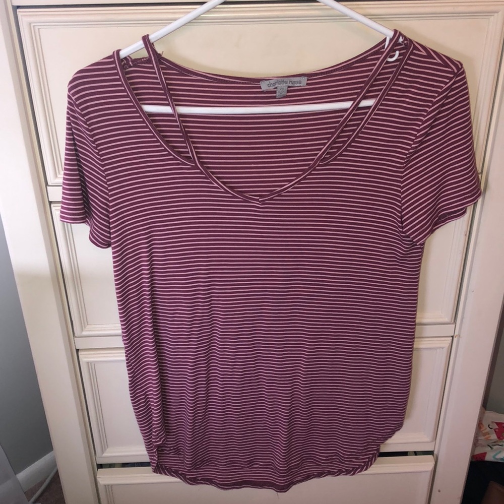 Stripped Short sleeve top
